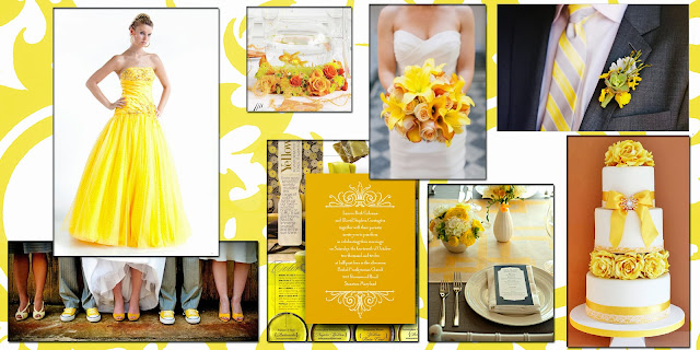 all yellow wedding