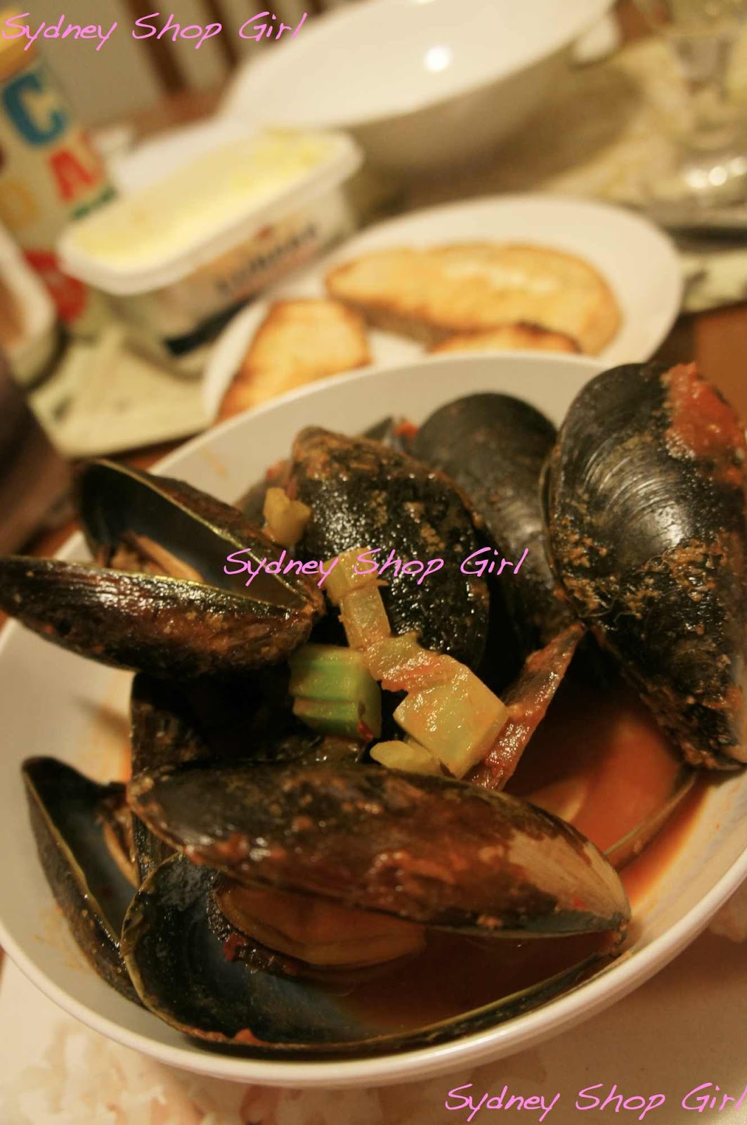 Bloody Mary Mussels Jamie Oliver Style. Sydney Shop Girl