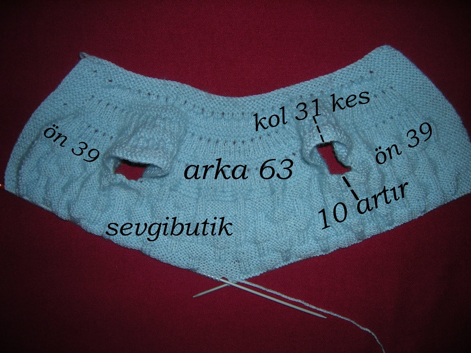 SEVGİ BUTİK sepet örgülü bebek yeleği