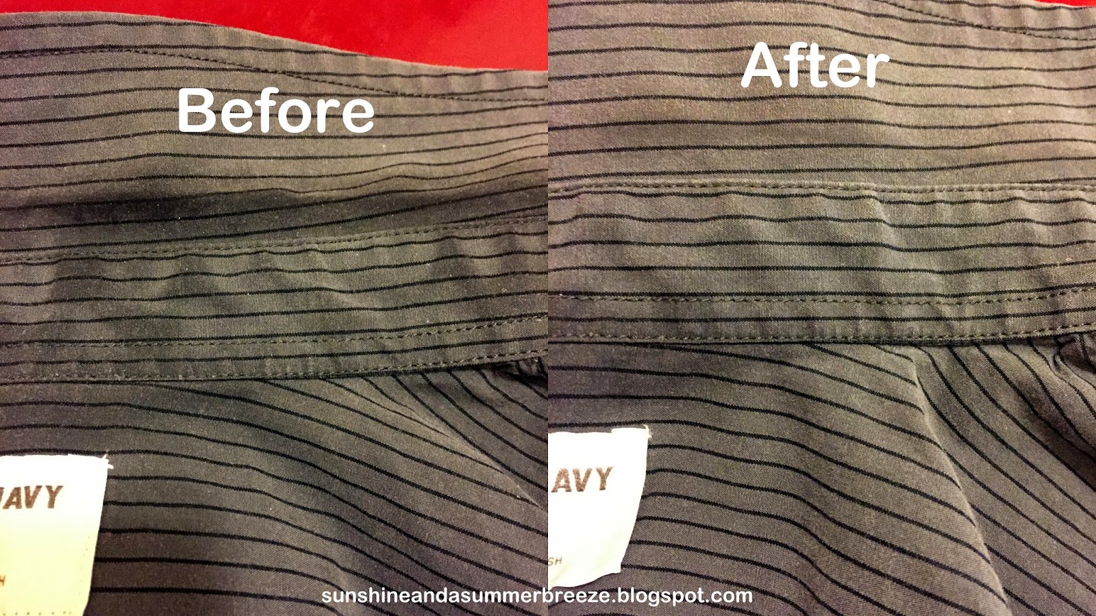 Sunshine and a Summer Breeze Tested How to clean a shirt collar