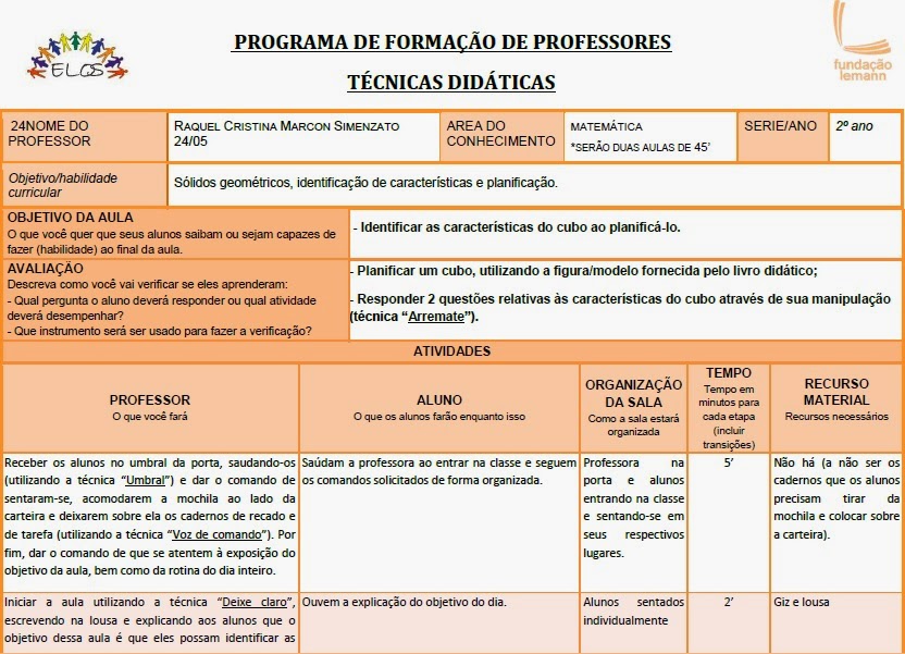 elos educacional planejamento de aula planejamento de aula