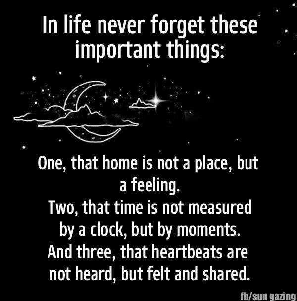 In Life Never Forget These Important Things Quotes