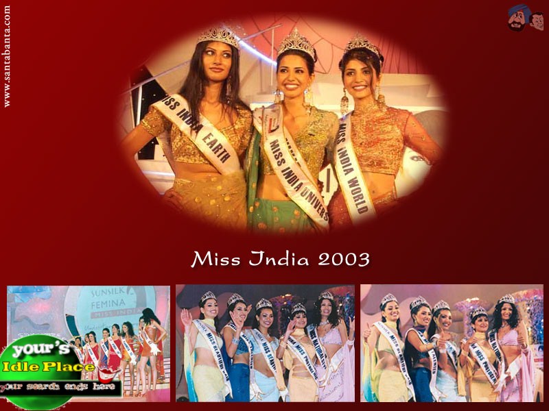 MISS INDIA 2003 ALL THE PARTICIPANTS WITH NAMES
