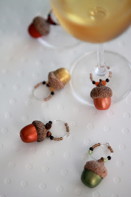 Acorn Wine Charms from Alicia Policia