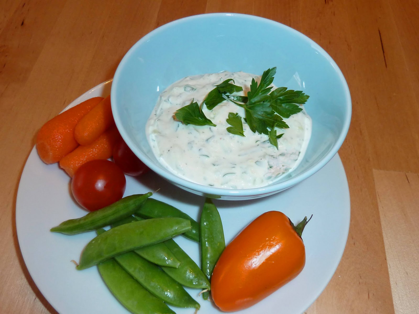 Dinner with Denise Cucumber Yogurt Dip with Lemon and Parsley (Tzatziki)