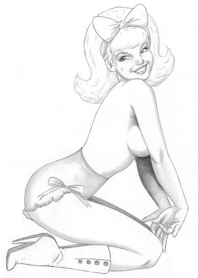 pin up girl sketch