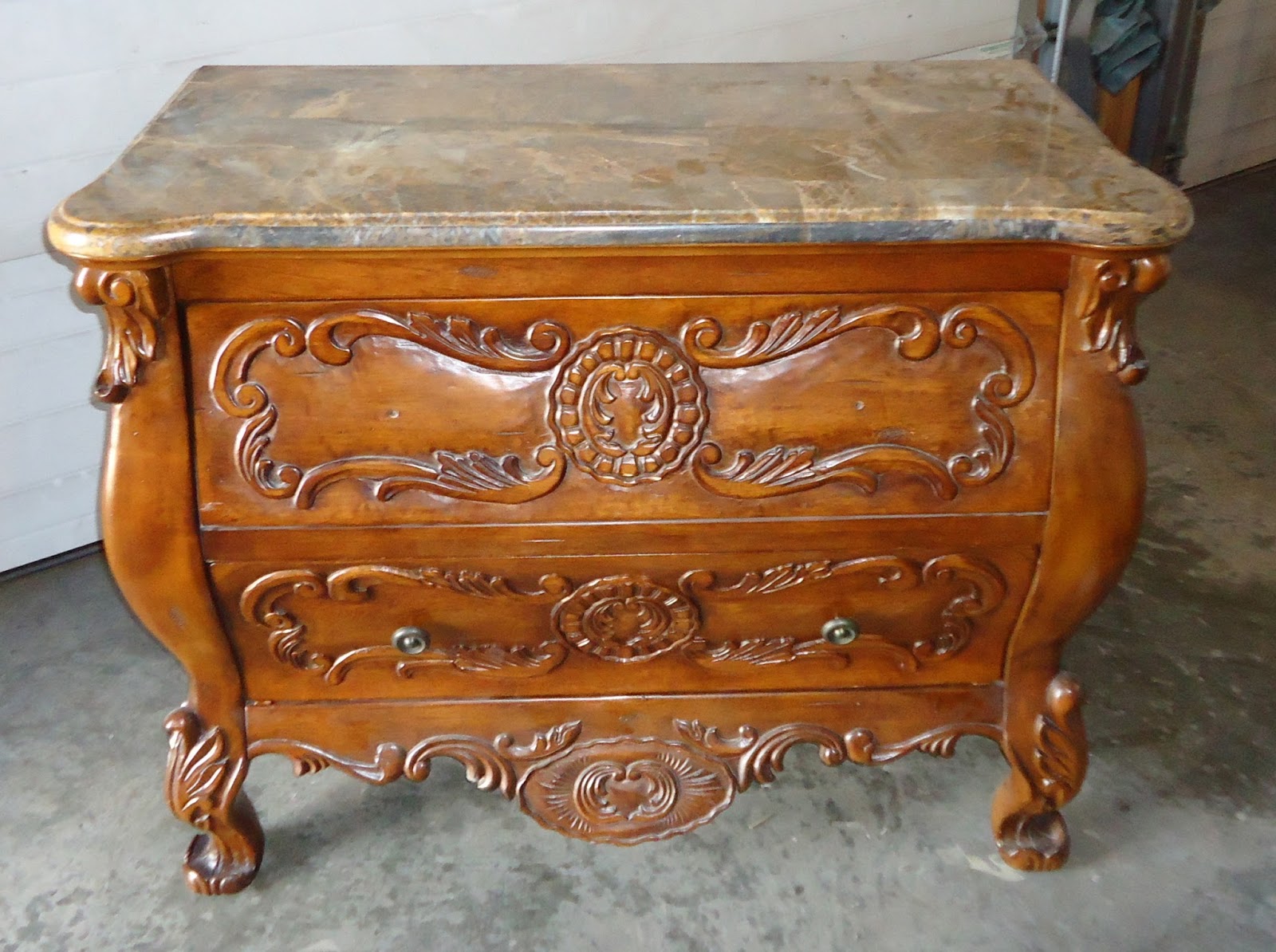 Little Green Table... Marble Top Bombay Chest