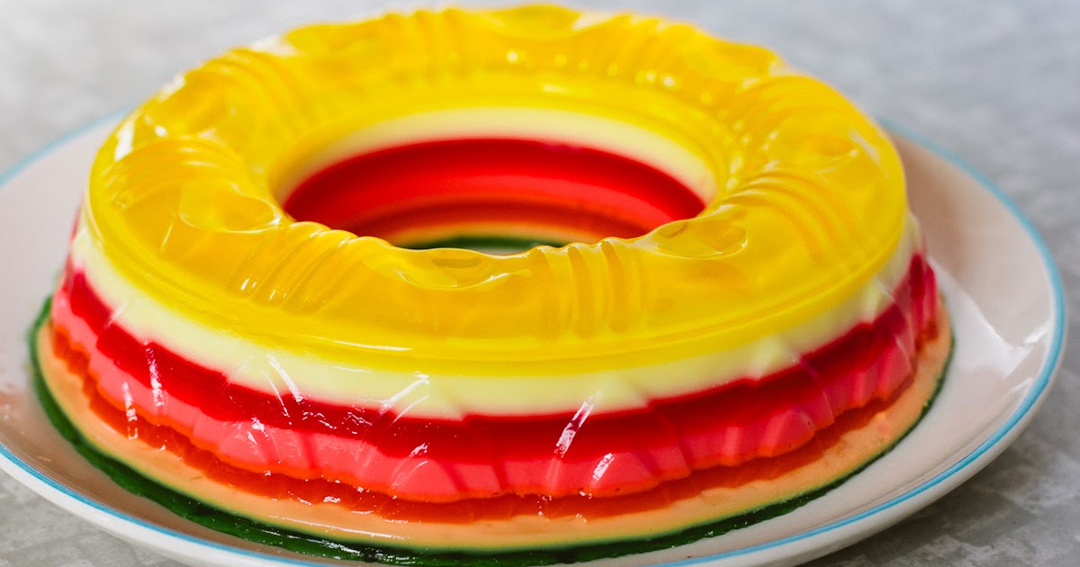 JelloADay Rainbow Ribbon Jello Salad