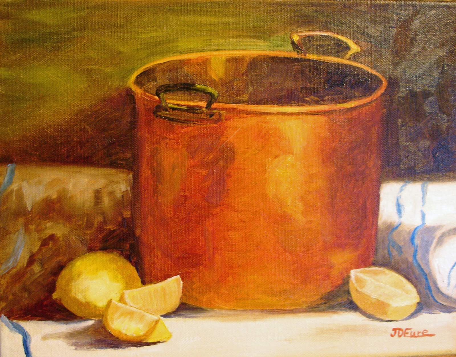 Artists Of Texas Contemporary Paintings and Art Copper Pot by Joan Eure Fine Art
