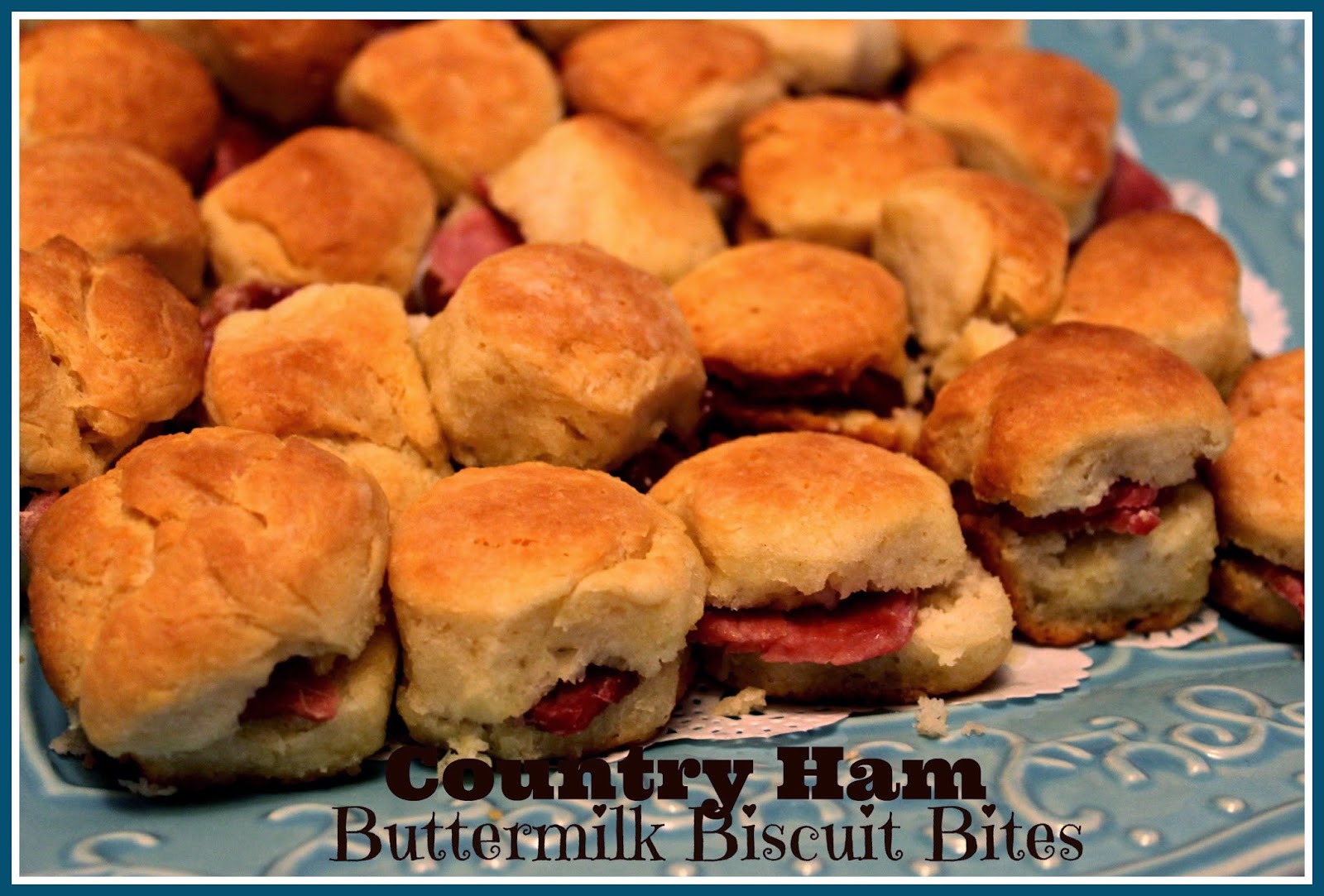 Sweet Tea and Cornbread Country Ham Buttermilk Biscuit Bites!