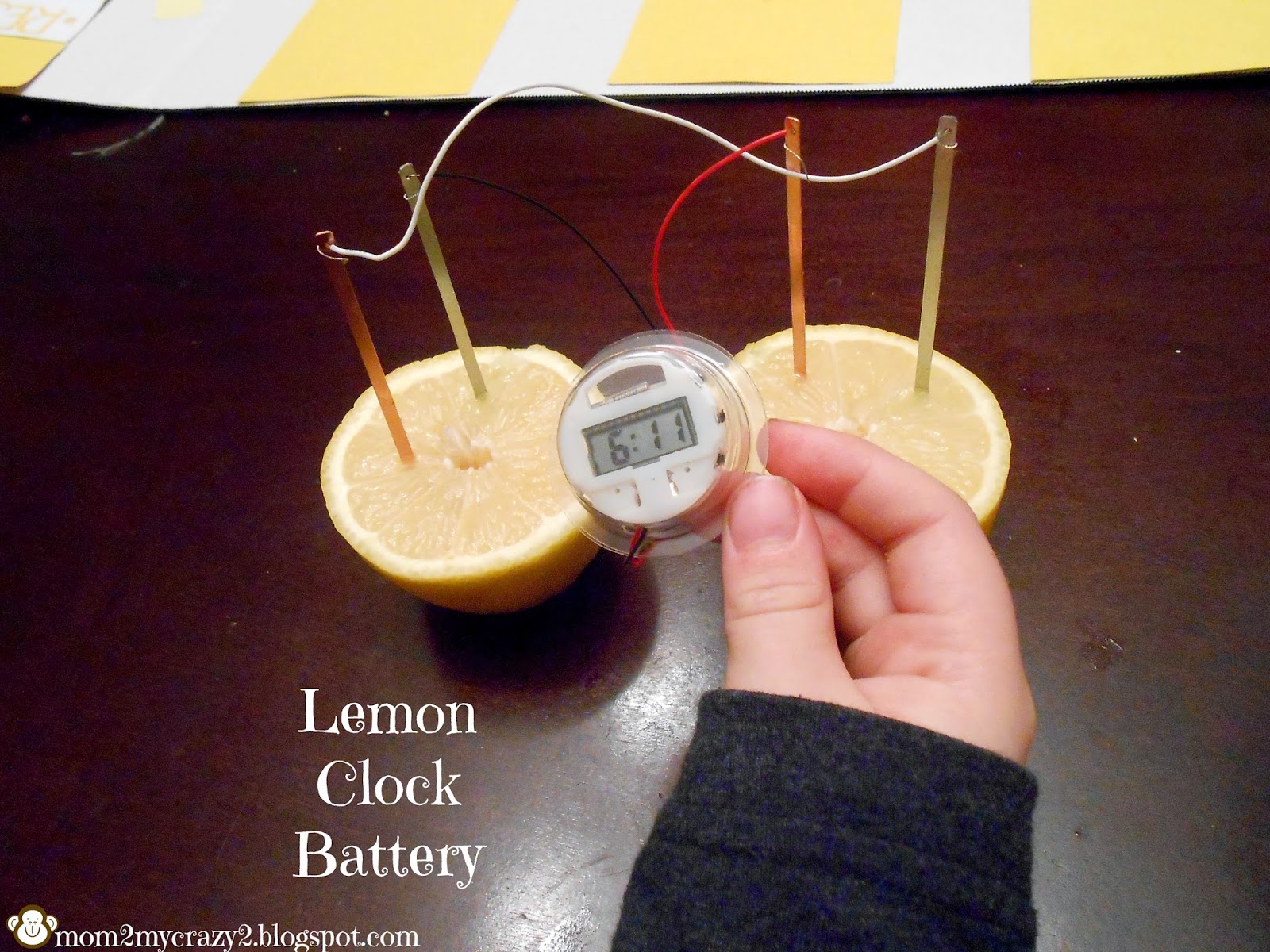 Running away? I'll help you pack. Science Fair Time Lemon Clock