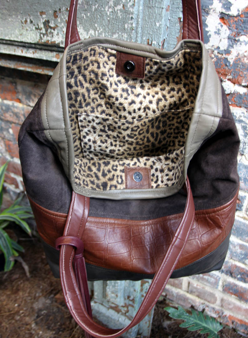 Uptown Redesigns Newly Upcycled Leather Bags in a Beautiful New Orleans Courtyard