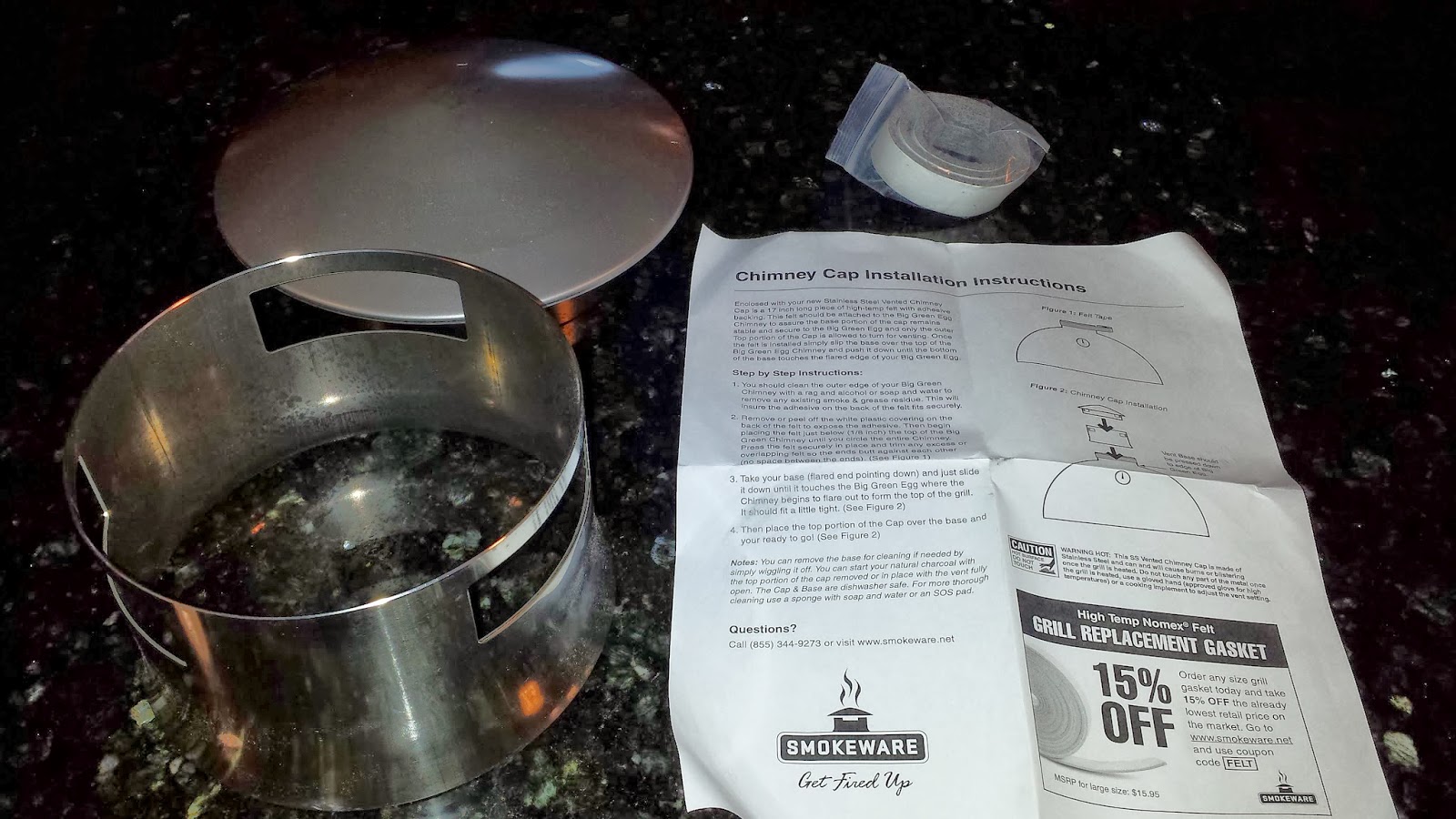 Kamado Joe Grilling Passion Smokeware Chimney Vented Cap Review