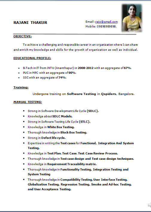 ccna resume format