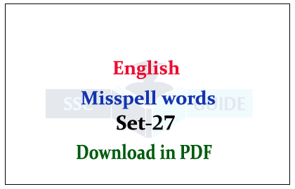 spelling correction for competitive exam pdf