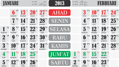Download Template Kalender 2013 Versi Vertikal