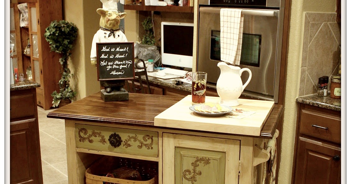 From My Front Porch To Yours: How I Refinished Our Wood Kitchen Island Top