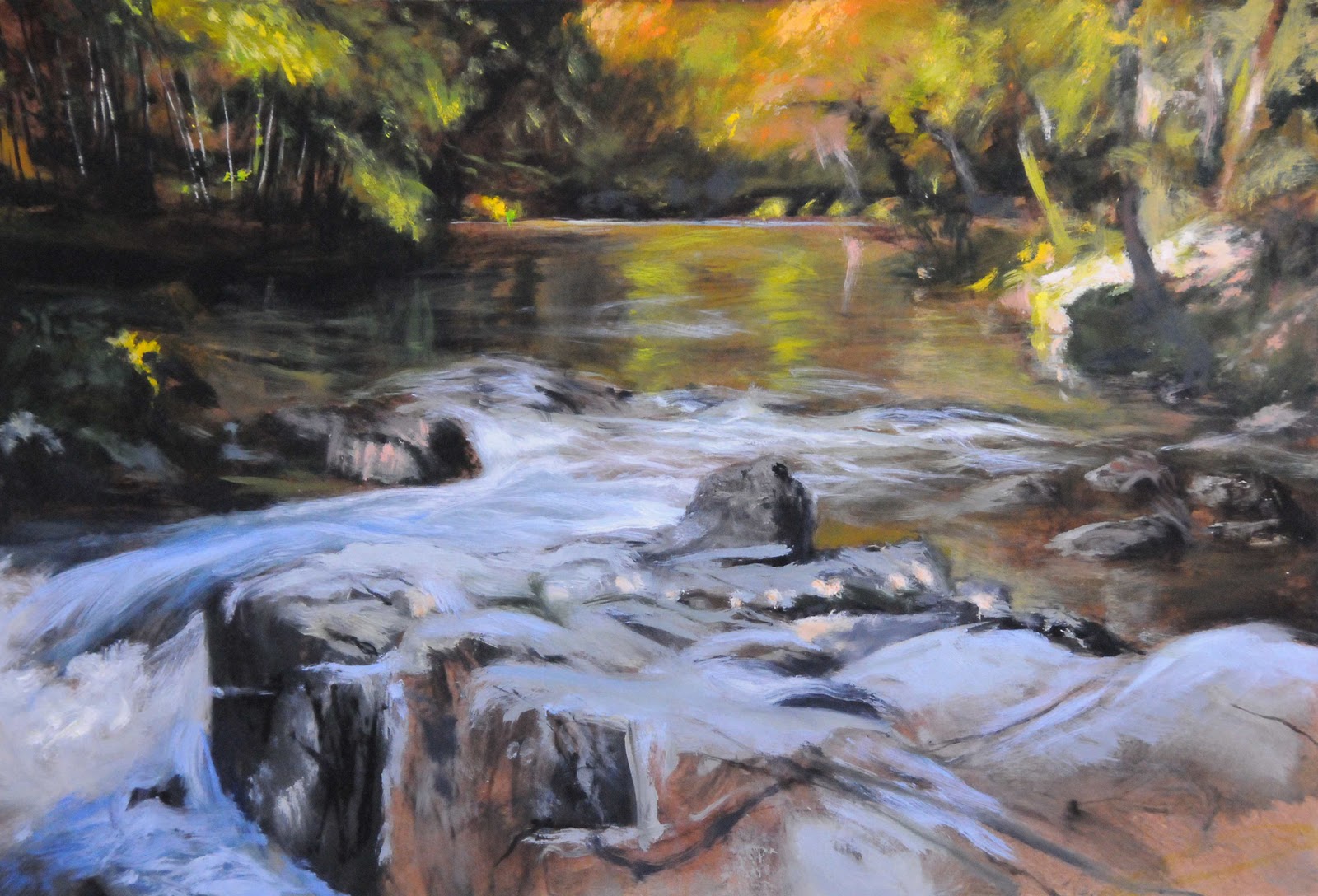 Harry Robertson, Artist Oil Pastel Life Drawing in Ruthin