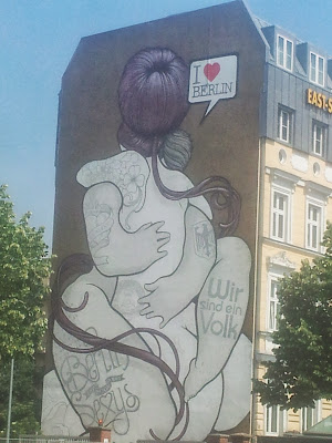 One Berlin Love Wall across East Side Gallery Friedrichshain Berlin