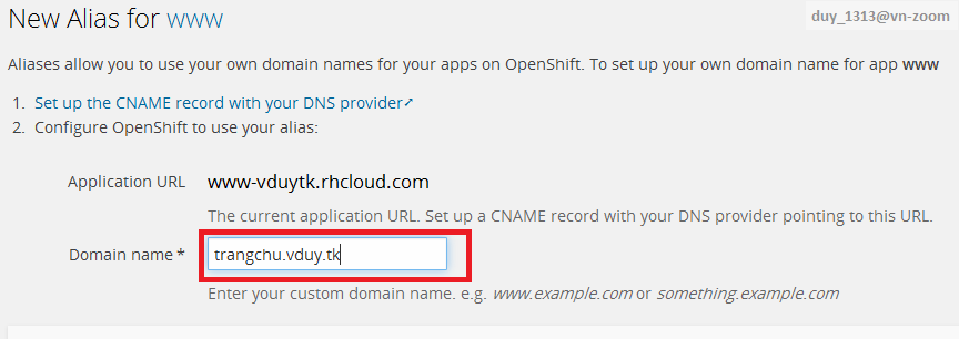 Hướng dẫn tổng hợp: Openshift + Wordpress + Dot.tk + Cloudflare + Outlook Mail Domain Screenshot+(174)