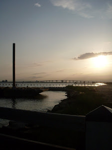 Bridge of hope brings a great sunset...