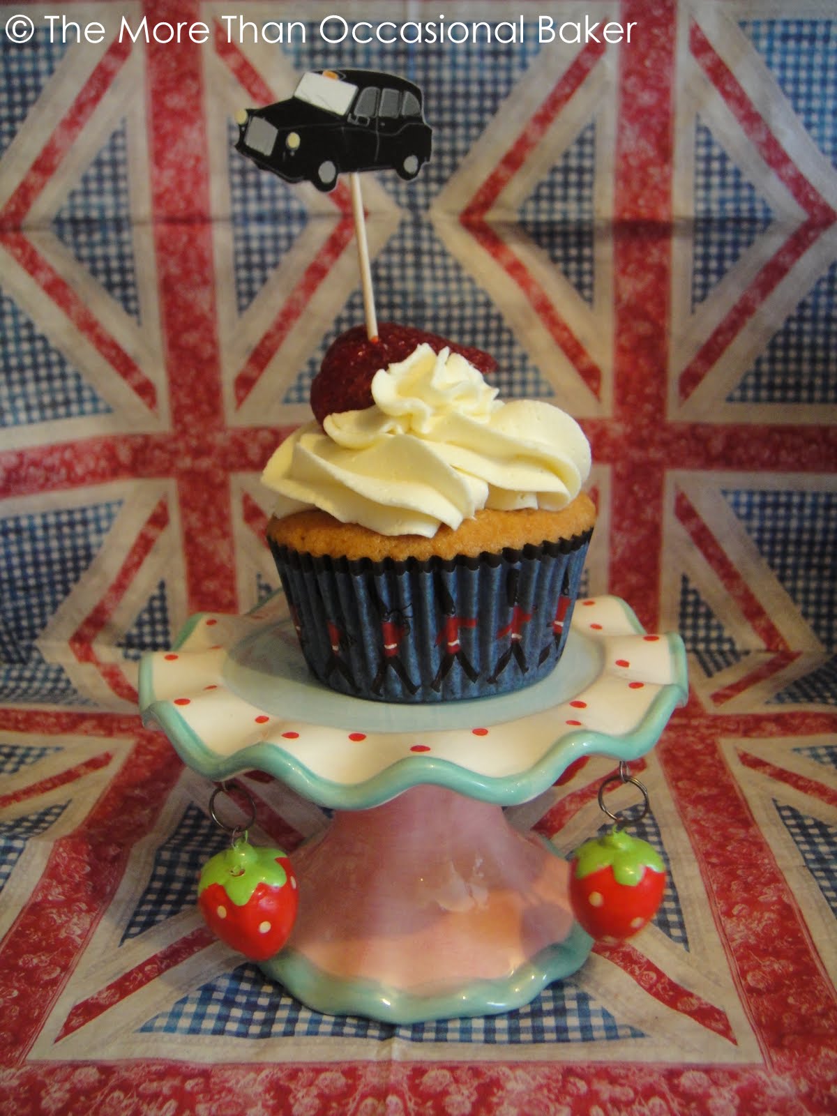 The more than occasional baker Jubilee Strawberries and Cream Cupcakes