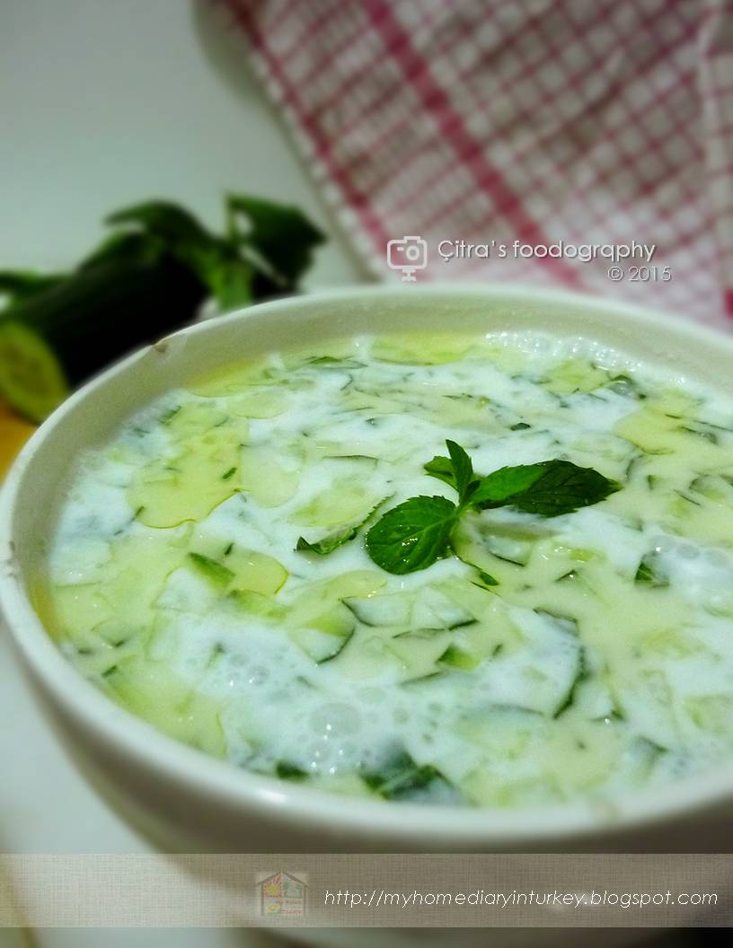 Citra's Home Diary Cacık (Turkish style yogurt cucumber salad)
