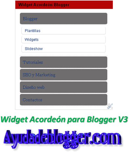Widget Acordeón para Blogger V3