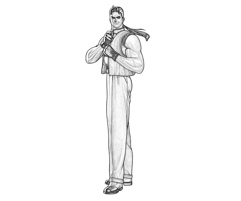 King of Fighters Robert Garcia Fighting Coloring Pages king-of-fighters-robert-garcia-fighting-coloring-pages