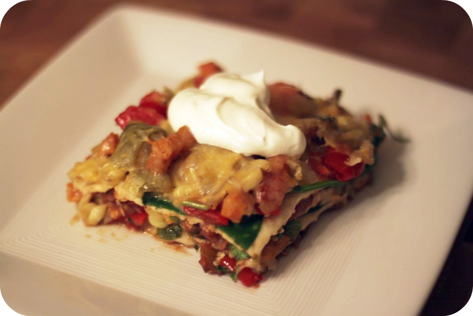 See Sarah Bake: Roasted Veggie Mexican Lasagna
