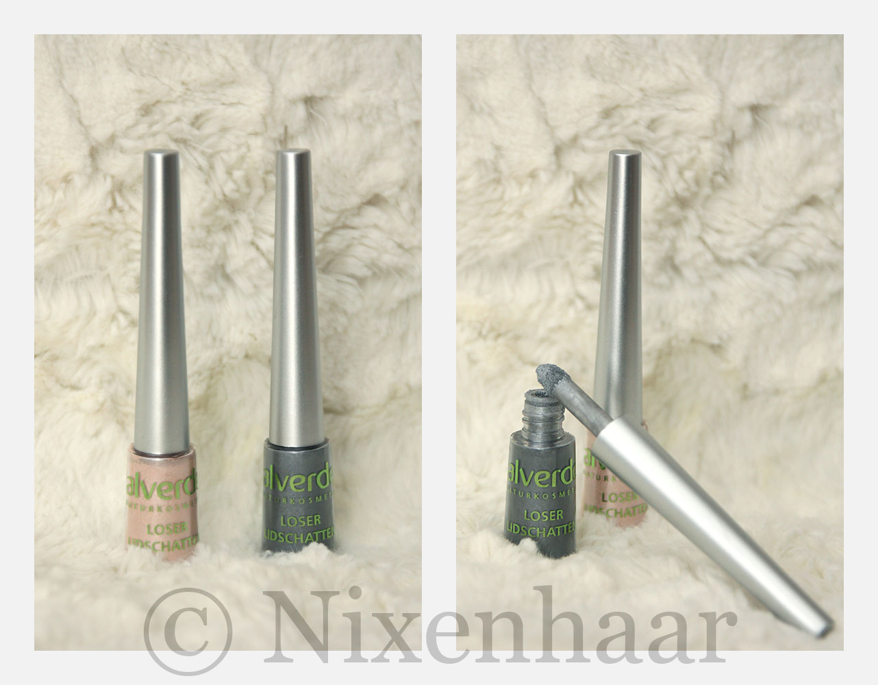 alverde Frozen Nature LE - Loser Lidschatten: 10 - Crystal Grey und 20 - Rose Gold. alverde - Frozen Nature - Limited Edition.