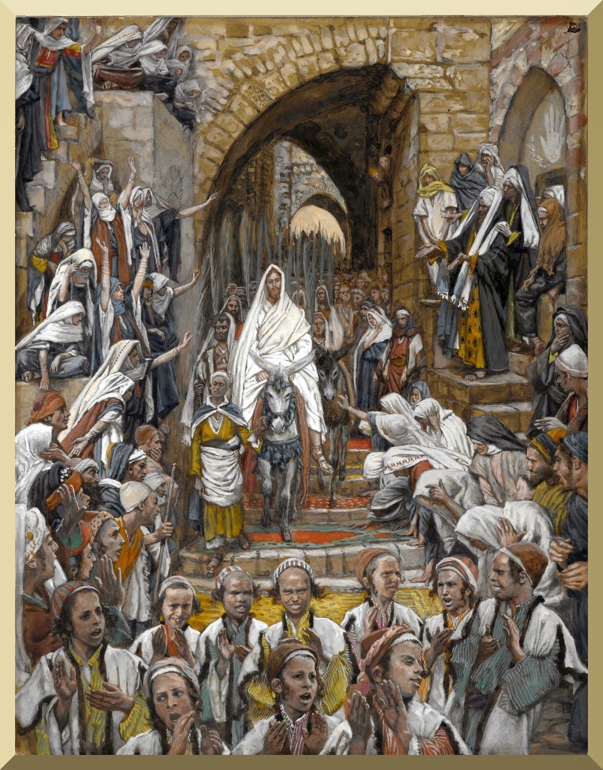 "The Procession in the Streets of Jerusalem" -- by James Tissot "The Procession in the Streets of Jerusalem" -- by James Tissot