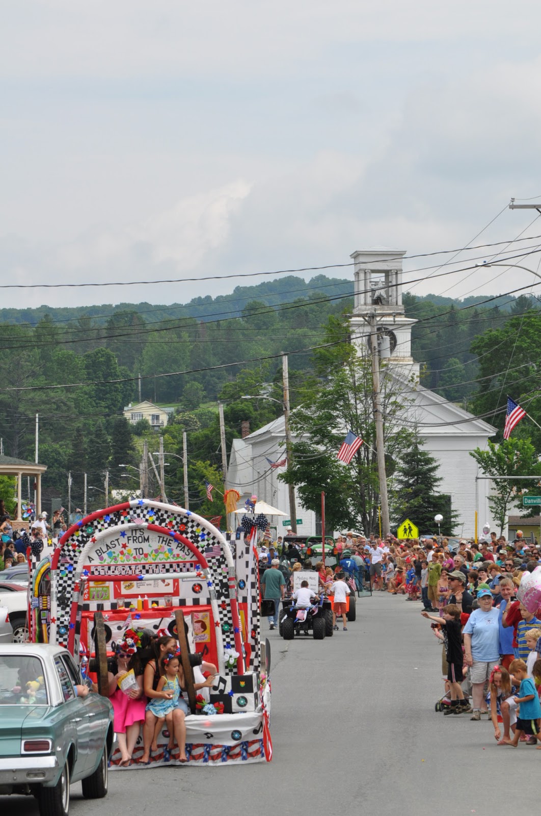 N.E. Wanderer Cabot Vermont Fourth of July Parade It's raining Cheese!