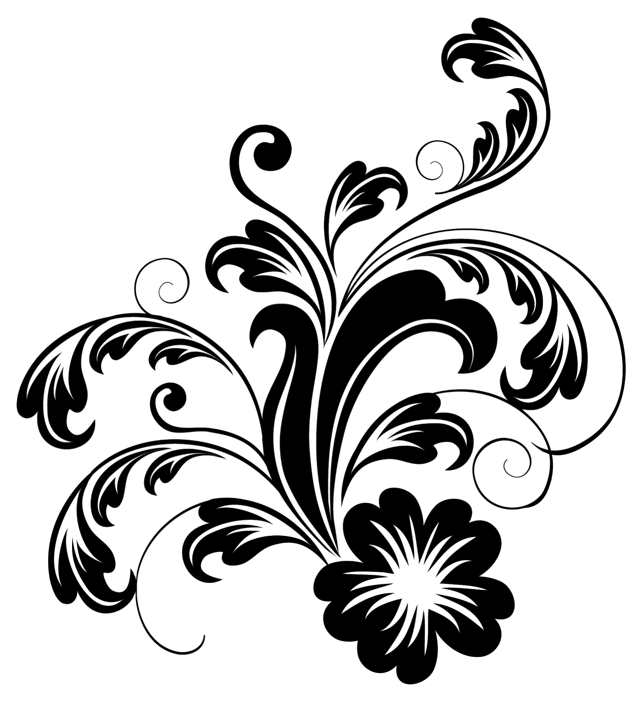 Gambar Bunga Floral Pattern Transparent Fauzi Blog