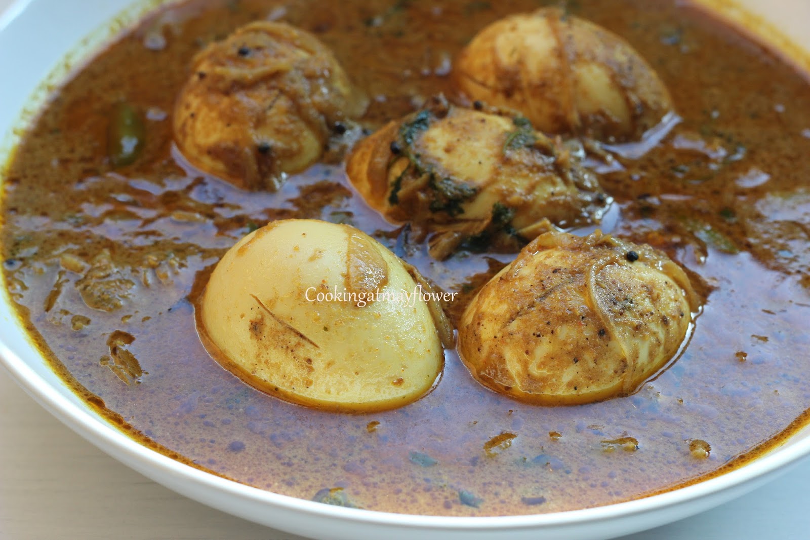 Cooking at Mayflower Egg Curry/Egg in Roasted Coconut Gravy/Mutta