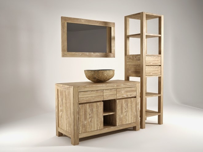 Meuble salle de bain bois pas cher ~ tazmik.com for . Meuble salle de bain