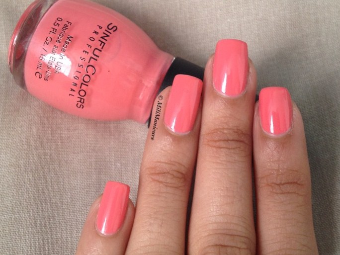 8. Sinful Colors Professional Nail Polish in "Island Coral" - wide 4