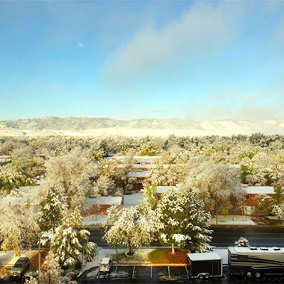 Winter in Fort Collins viewed from the Hilton Fort Collins Colorado