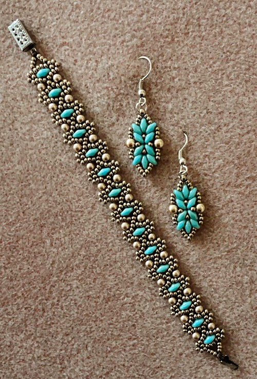 Linda S Crafty Inspirations Bracelet And Earring Set Duo Bobble Update 1 24 18 A Free Pattern Is Now Available For This Bracelet And The New Name Lizbeth Band Visit Post To