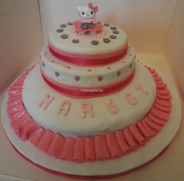 torta con topper hello kitty
