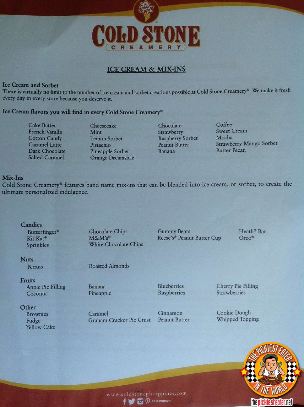 Cold Stone Ice Cream Cake Menu Cold Stone Ice Cream Cake Menu