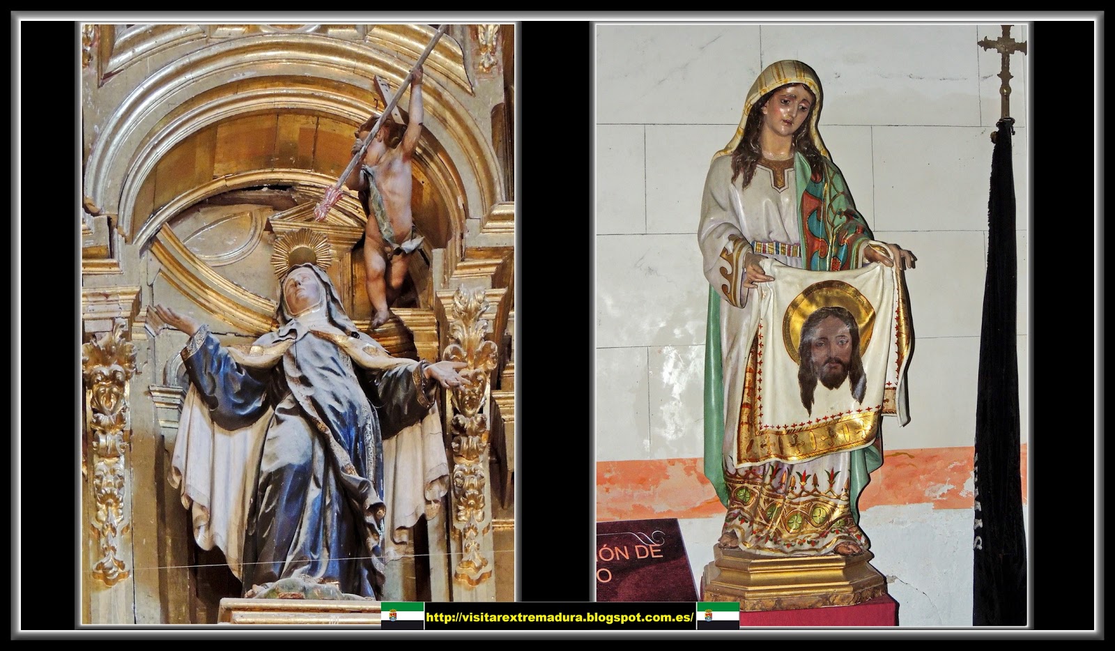 Coria. Catedral. Capilla Mayor. Santa Teresa de Jesús y la Virgen.