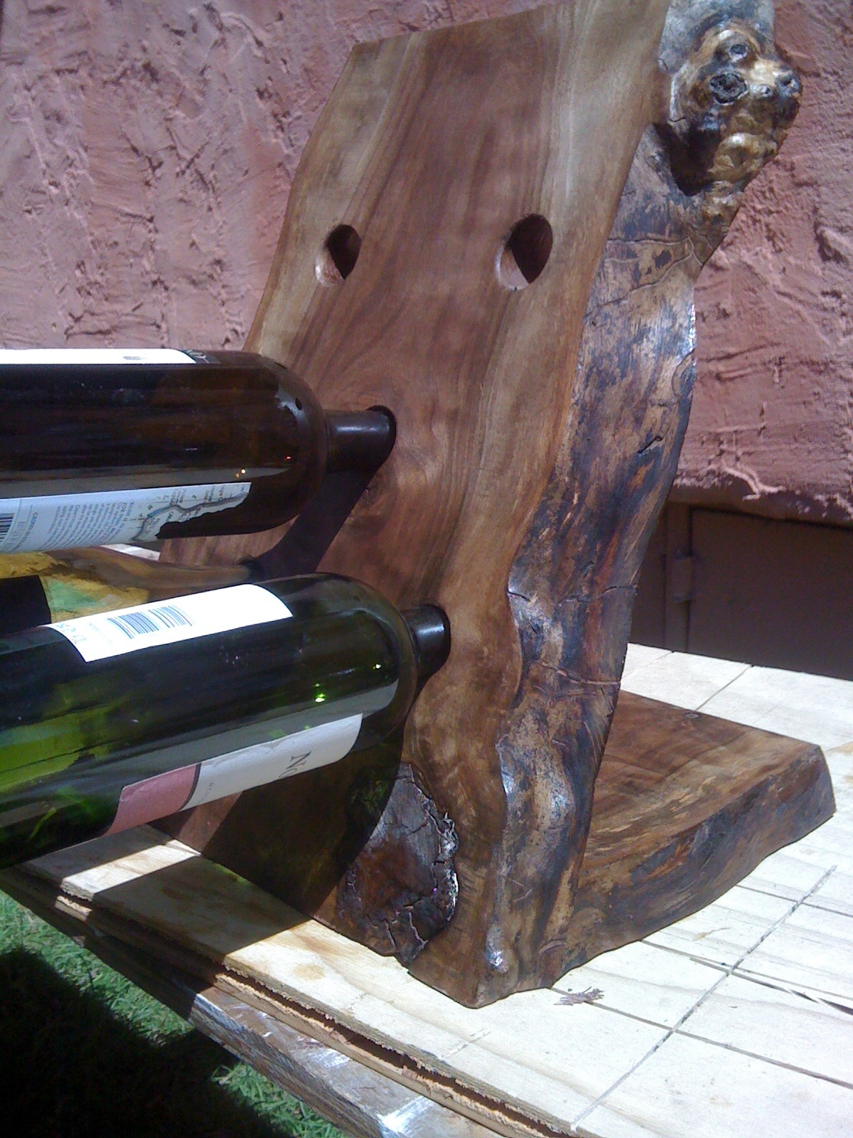 driftedge woodworking Live edge wine rack, walnut. 95.00