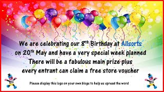 Allsorts challenge blog 8th birthday