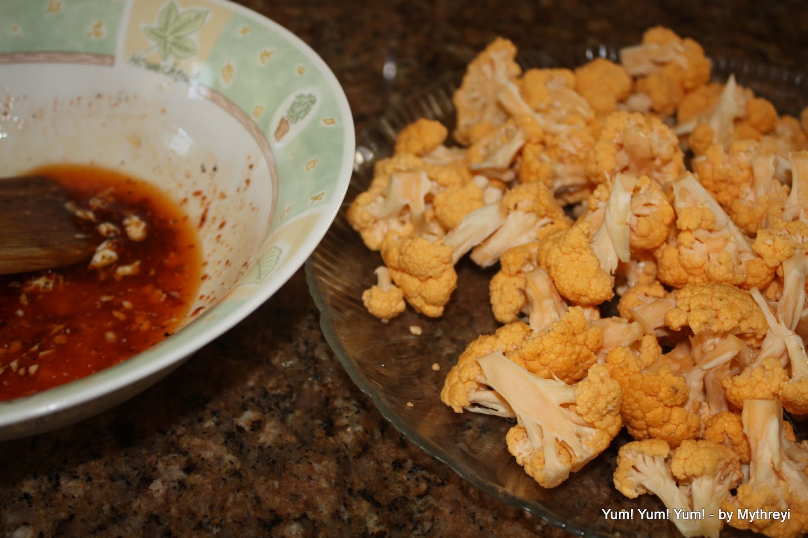 Yum! Yum! Yum! Chili Cauliflower ( Baked Version) Low Calorie Recipes