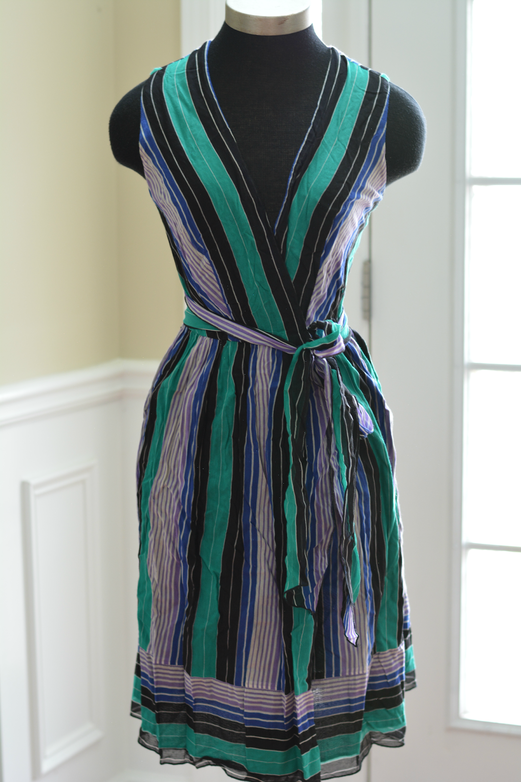 anna sui wrap dress from thrift store