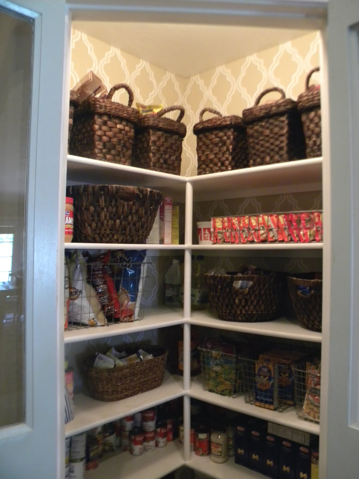 Kitchen food pantry cabinet Pantry Baskets