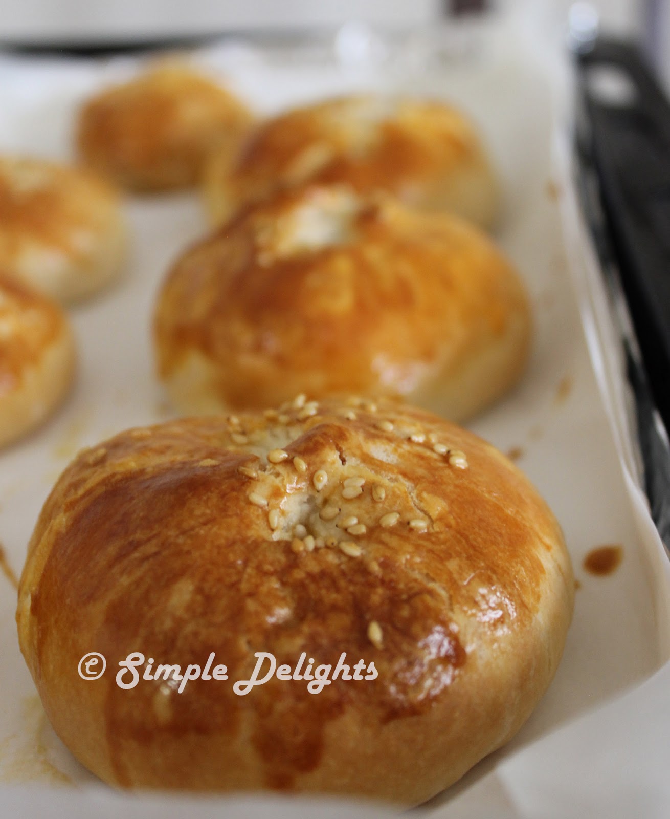 Simple Delights Baked Char Siew Bun (BBQ Pork Bun)