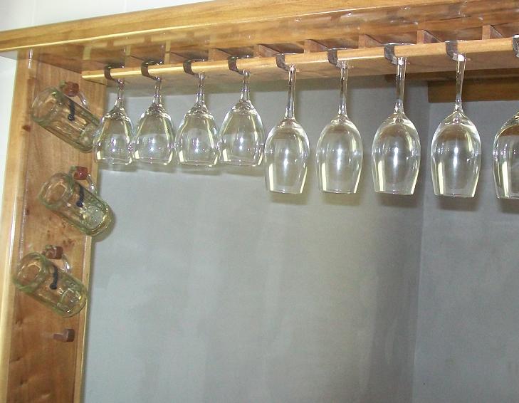 Mobilack: BARRA CON COPERO HECHA EN ZOITA MACIZA COLOR NATURAL