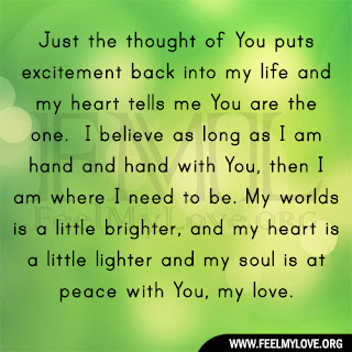 Just the thought of You puts excitement